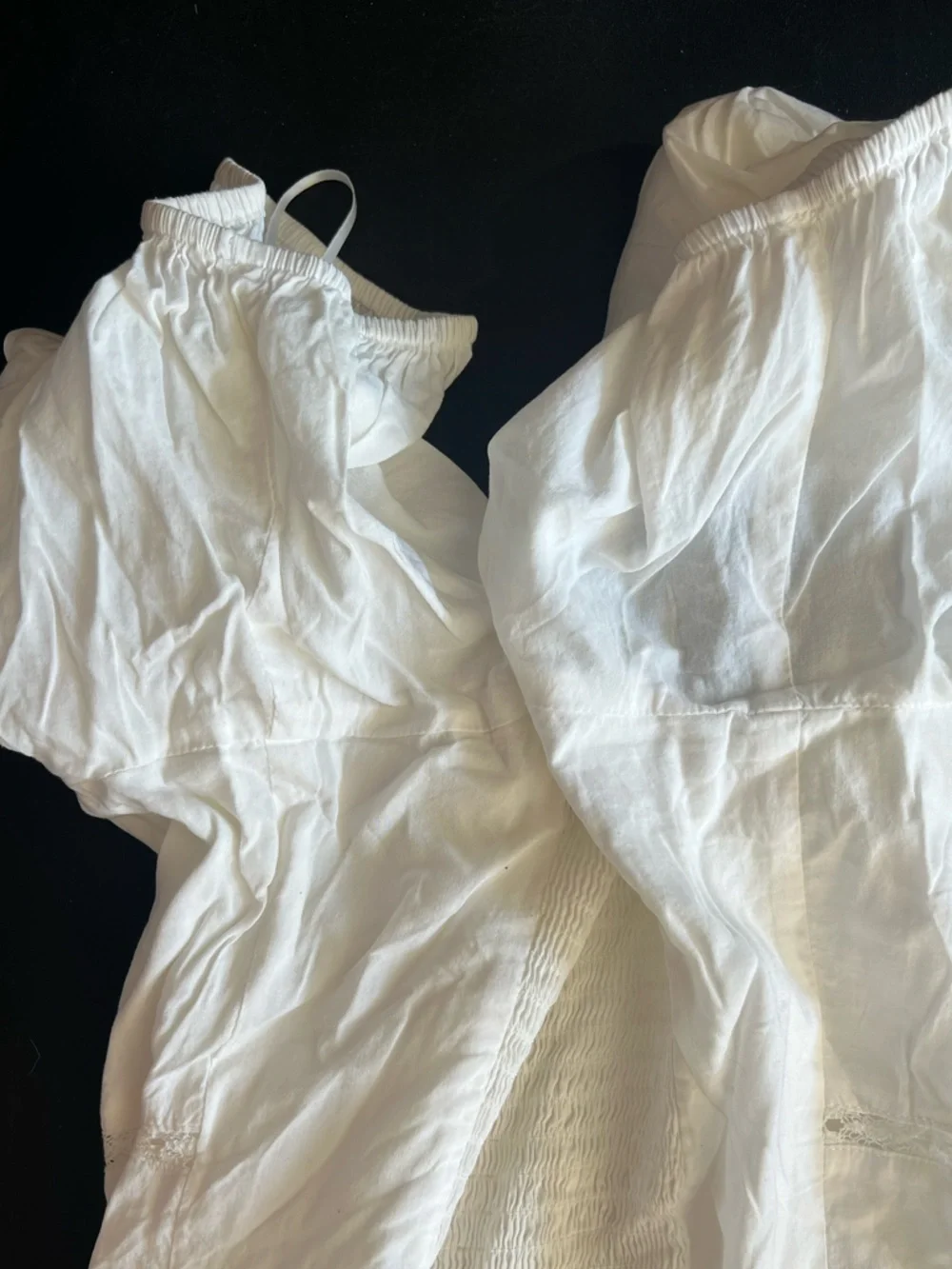 Reformation White Puff Sleeve Square Neck Top size 8